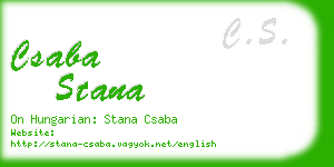 csaba stana business card